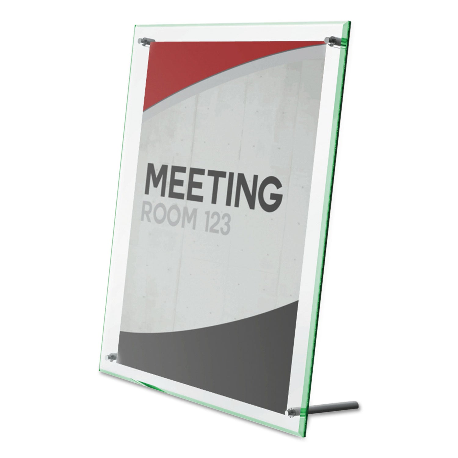 8.5" Width x 12.6" Height x 3.4" Depth - Rectangular Shape - Lightweight, Self-standing, Beveled Edge - Clear - 1 Each