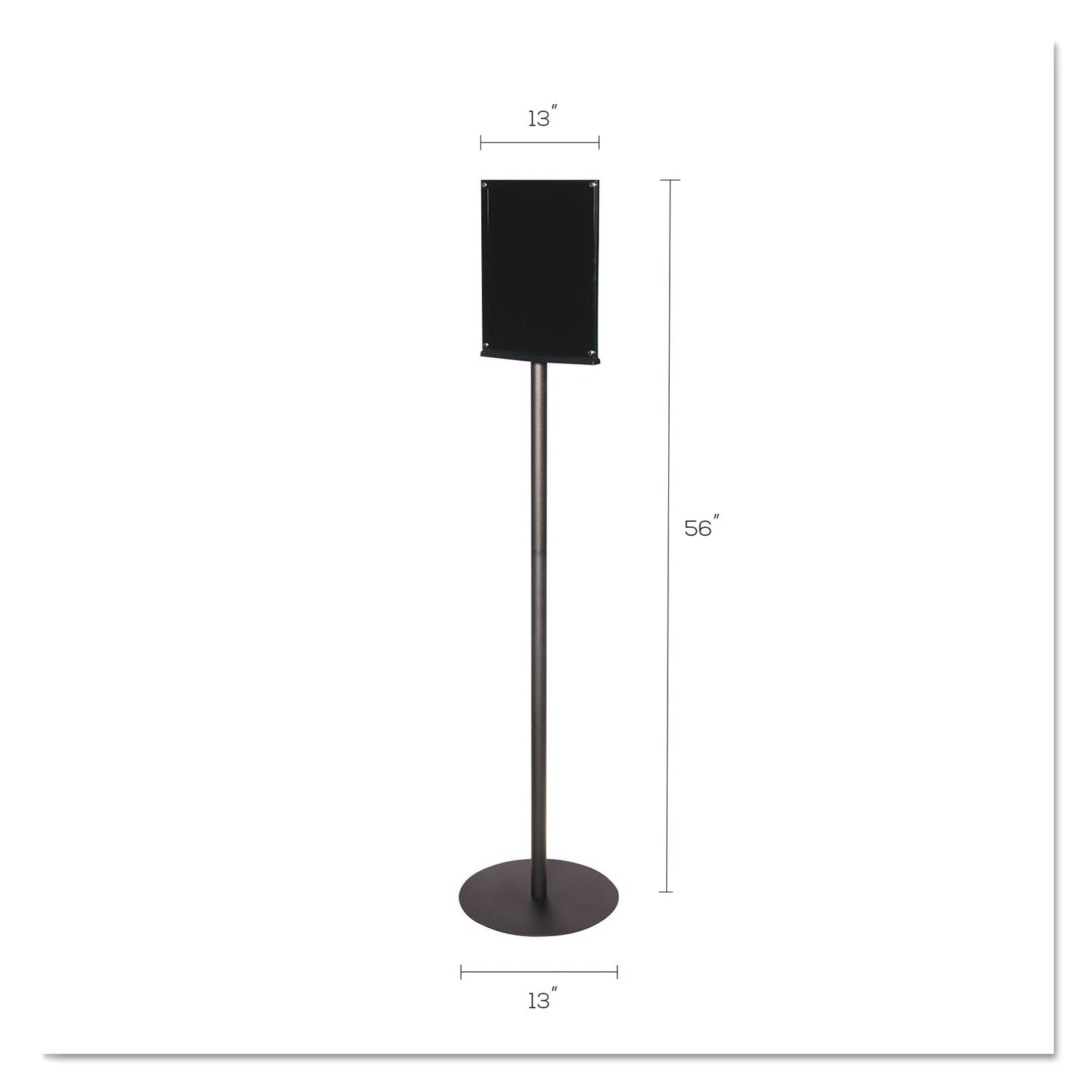 13" Width x 56" Height x 12.9" Depth - 8.50" Holding Width x 11" Holding Height - Magnetic - Indoor - Metal, Plastic - 1 Each