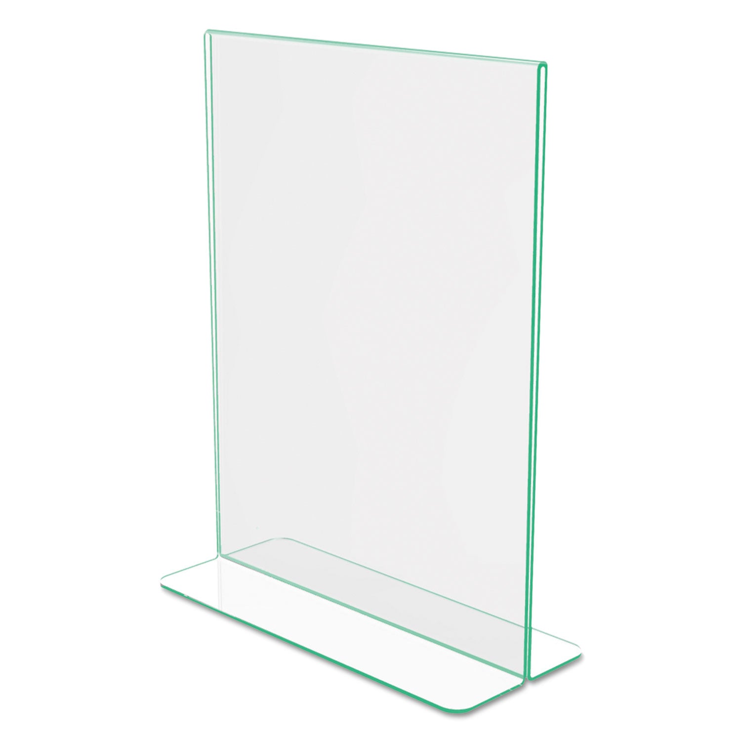 Deflecto Superior Image Premium Green Edge Sign Holder - 8.5" Width x 11" Height - Side-loading, Bottom Loading - 1 Each