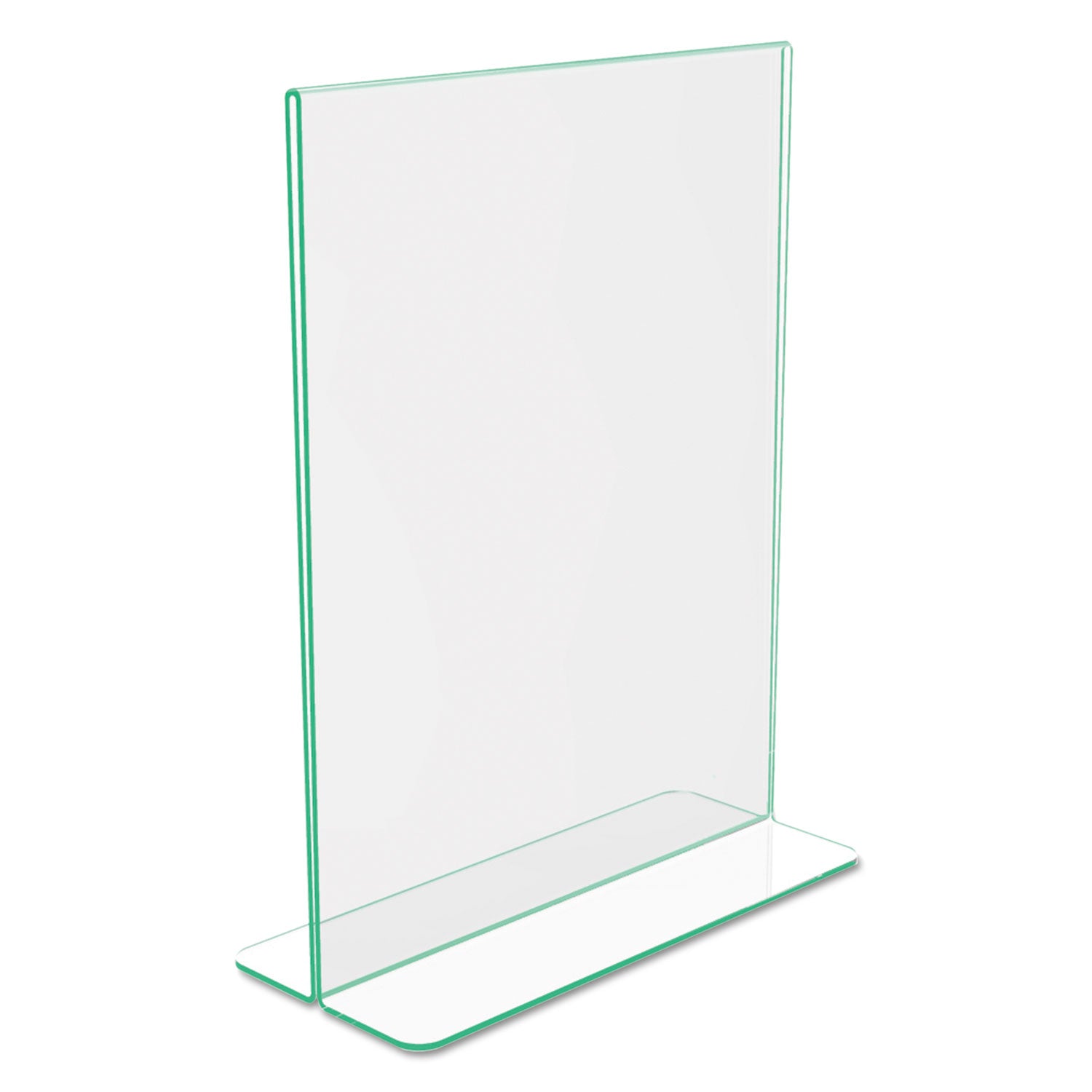 Deflecto Superior Image Premium Green Edge Sign Holder - 8.5" Width x 11" Height - Side-loading, Bottom Loading - 1 Each
