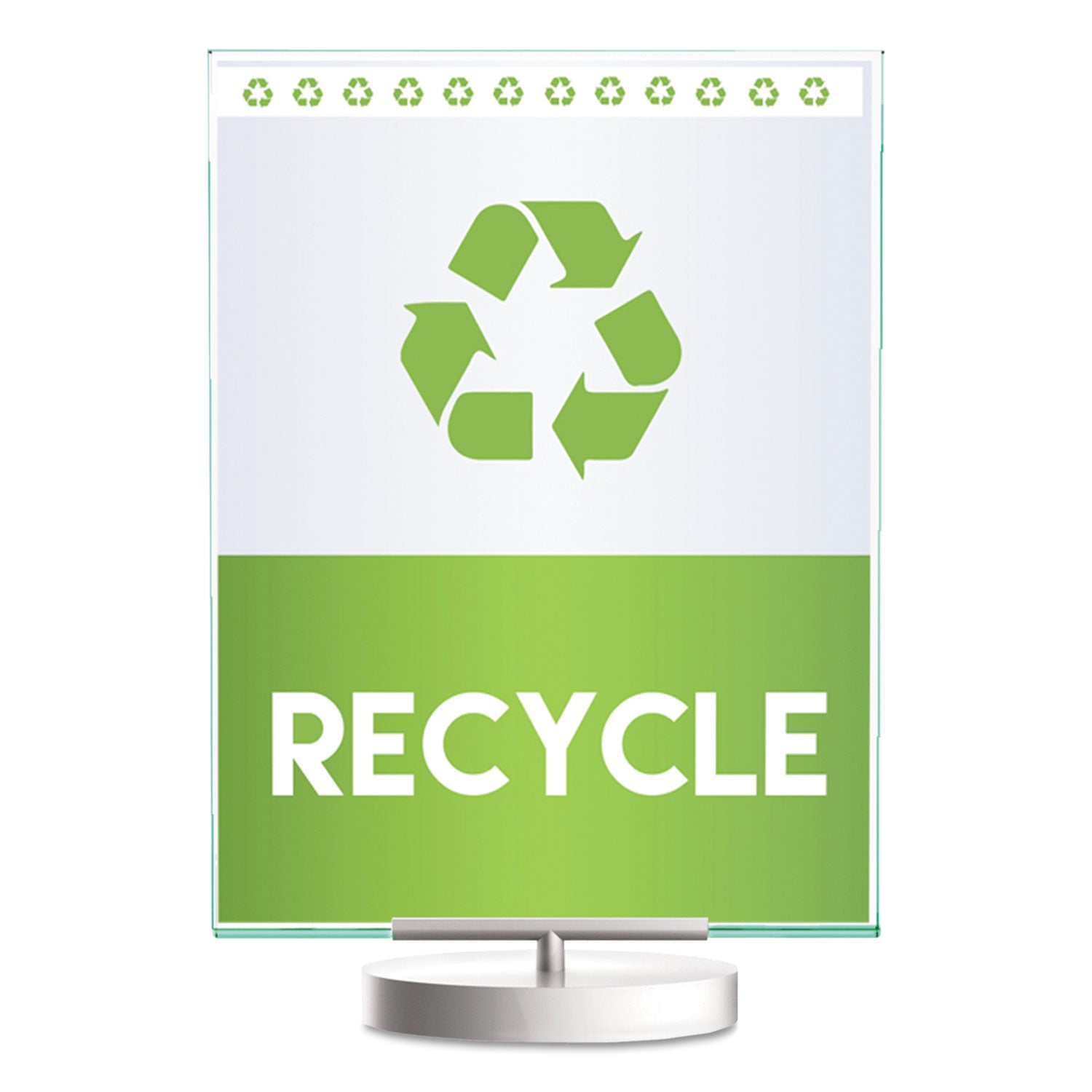 Support 8.50" x 11" Media - Vertical - 12" Height x 8.6" Width x 1.9" Depth - Plastic - Silver, Green Tint, Clear - 1 Each