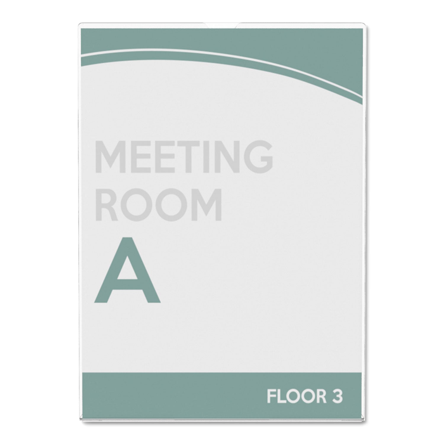 Deflecto Superior Image Slanted Sign Holders - 11" Width x 8.5" Height - Top Loading - Plastic - Clear - 1 Each