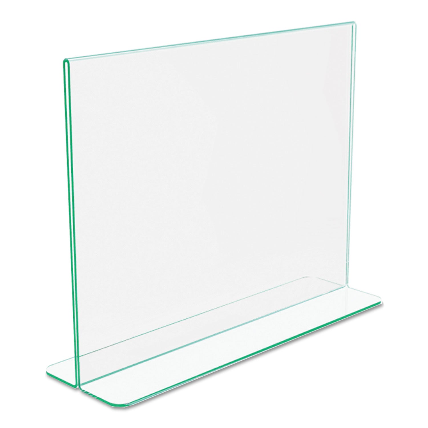 Deflecto Superior Image Premium Green Edge Sign Holder - 11" Width x 8.5" Height - Side-loading, Bottom Loading - 1 Each