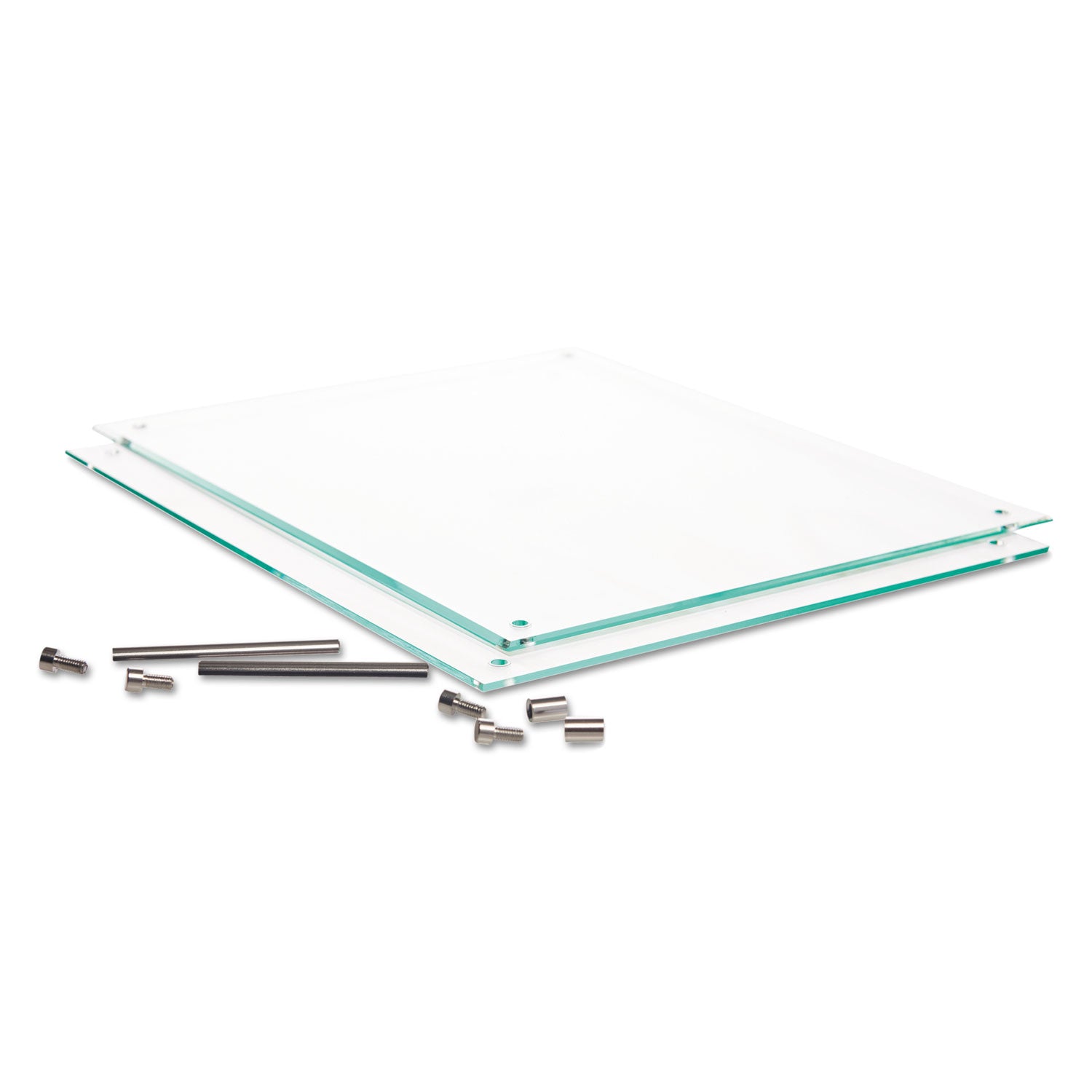 8.5" Width x 12.6" Height x 3.4" Depth - Rectangular Shape - Lightweight, Self-standing, Beveled Edge - Clear - 1 Each