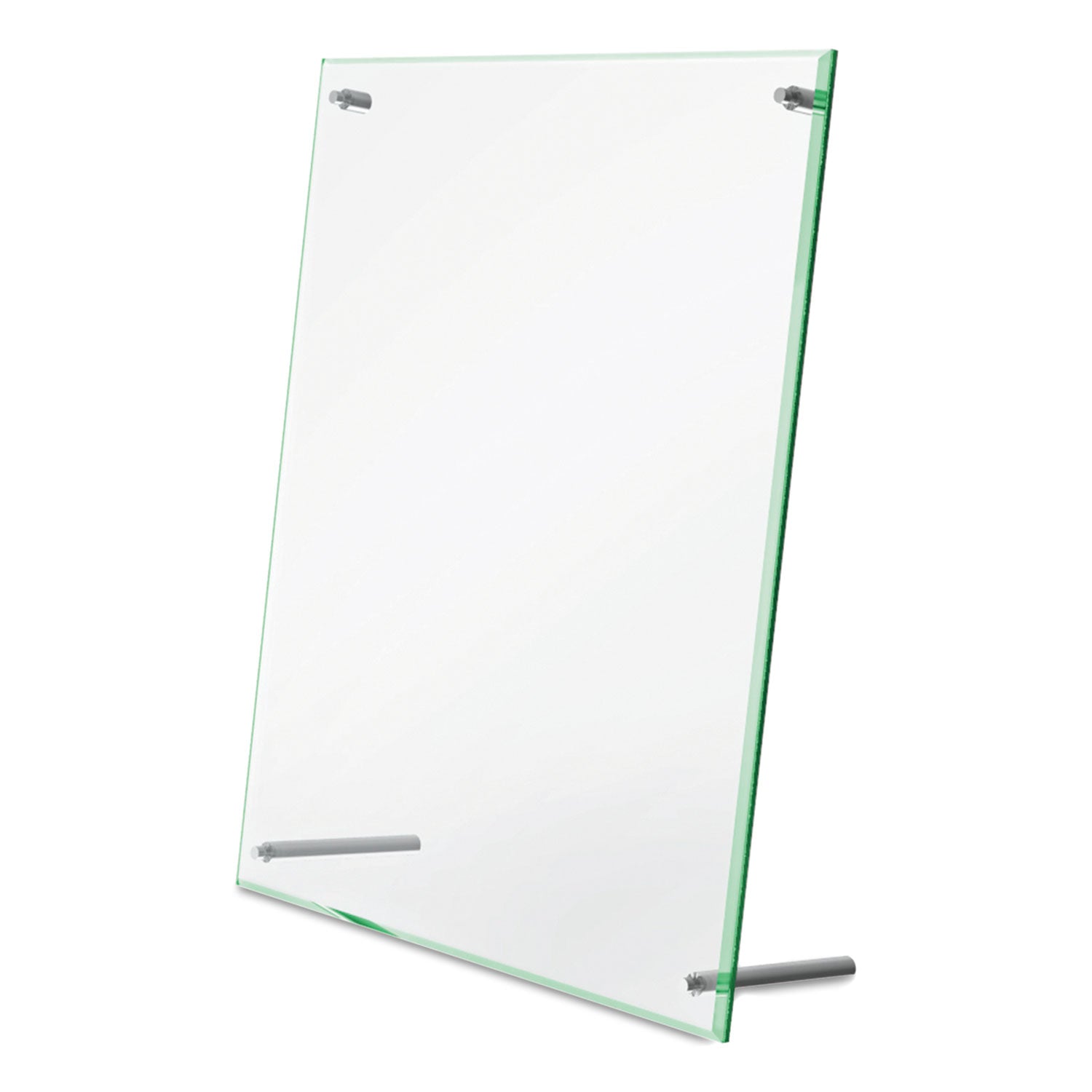 8.5" Width x 12.6" Height x 3.4" Depth - Rectangular Shape - Lightweight, Self-standing, Beveled Edge - Clear - 1 Each