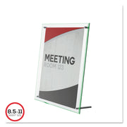 8.5" Width x 12.6" Height x 3.4" Depth - Rectangular Shape - Lightweight, Self-standing, Beveled Edge - Clear - 1 Each