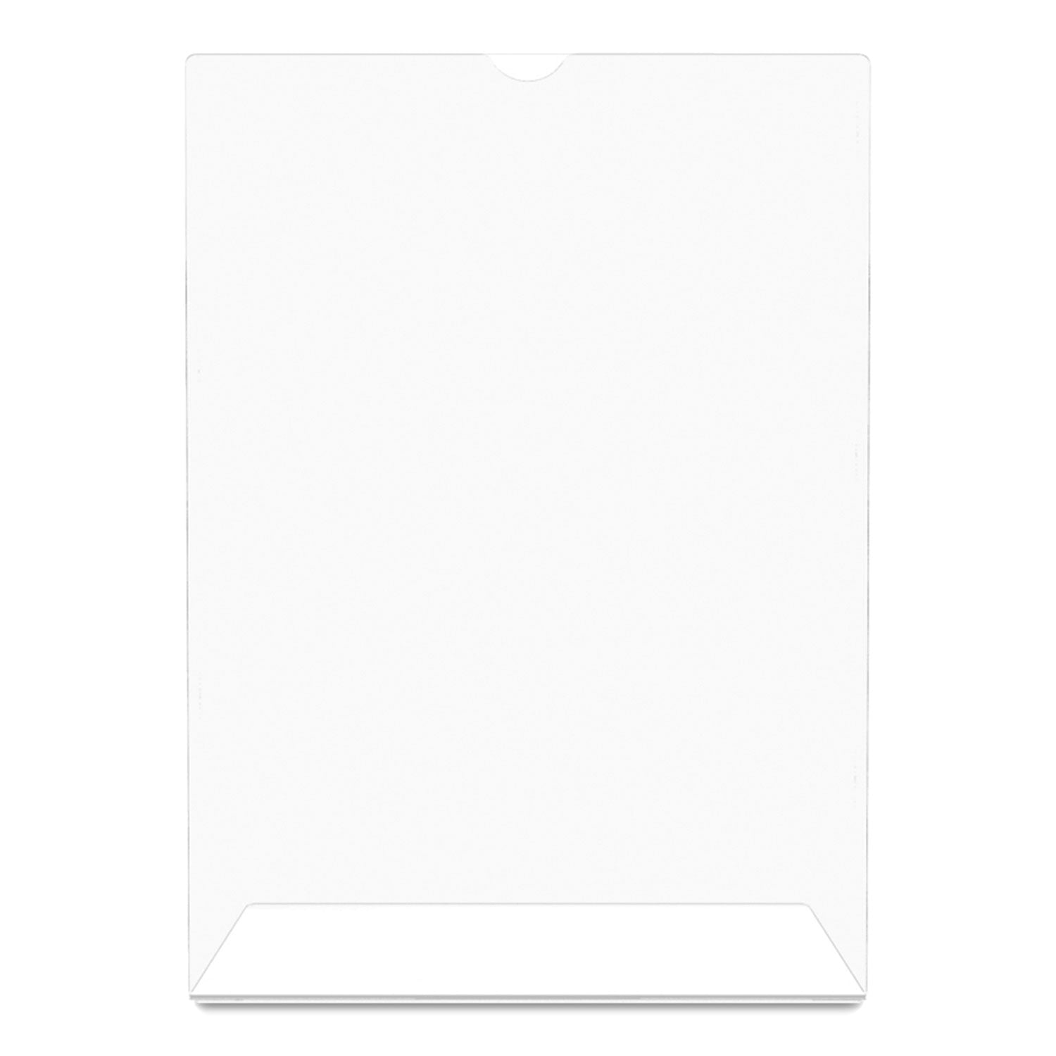 Deflecto Superior Image Slanted Sign Holders - 11" Width x 8.5" Height - Top Loading - Plastic - Clear - 1 Each