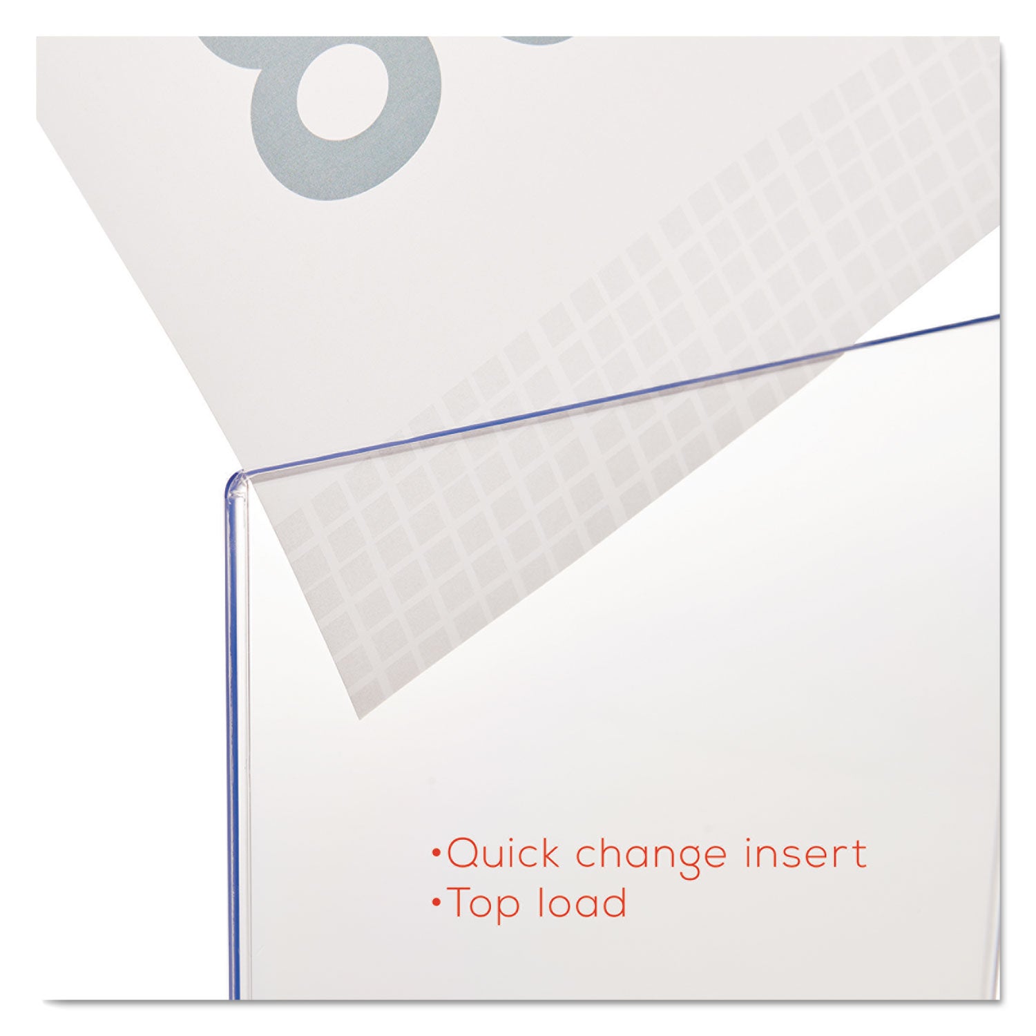 Support 8.50" x 11" Media - Plastic - Clear - 1 Each