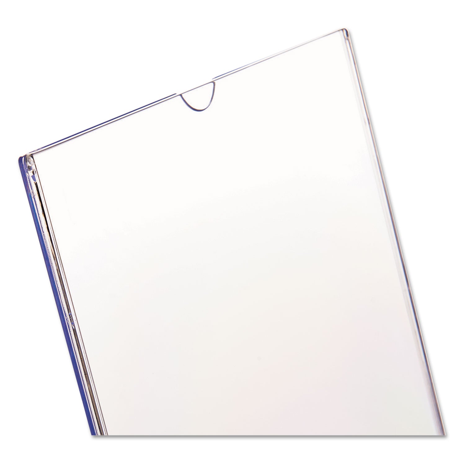 Deflecto Superior Image Slanted Sign Holders - 11" Width x 8.5" Height - Top Loading - Plastic - Clear - 1 Each