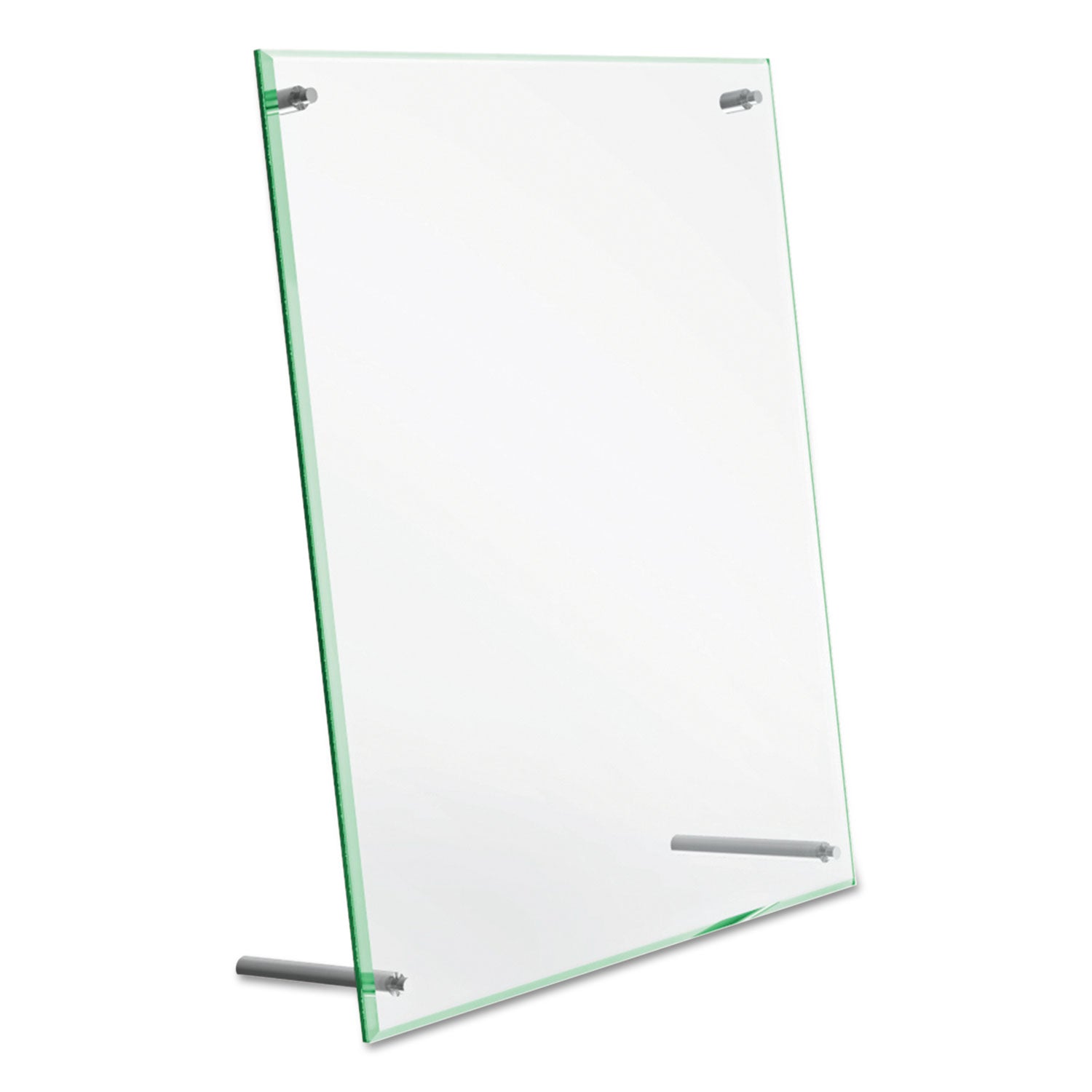 8.5" Width x 12.6" Height x 3.4" Depth - Rectangular Shape - Lightweight, Self-standing, Beveled Edge - Clear - 1 Each