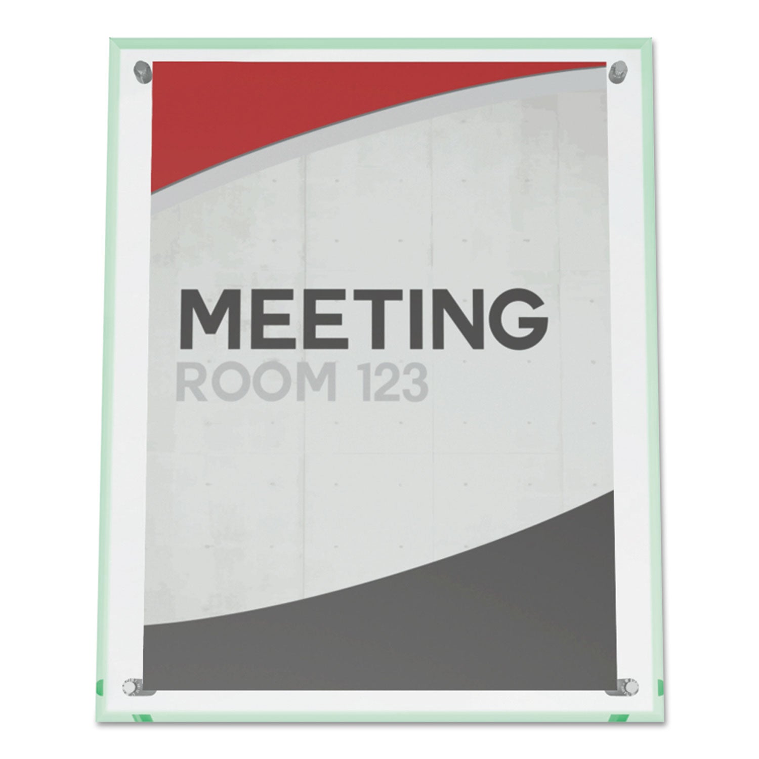 8.5" Width x 12.6" Height x 3.4" Depth - Rectangular Shape - Lightweight, Self-standing, Beveled Edge - Clear - 1 Each