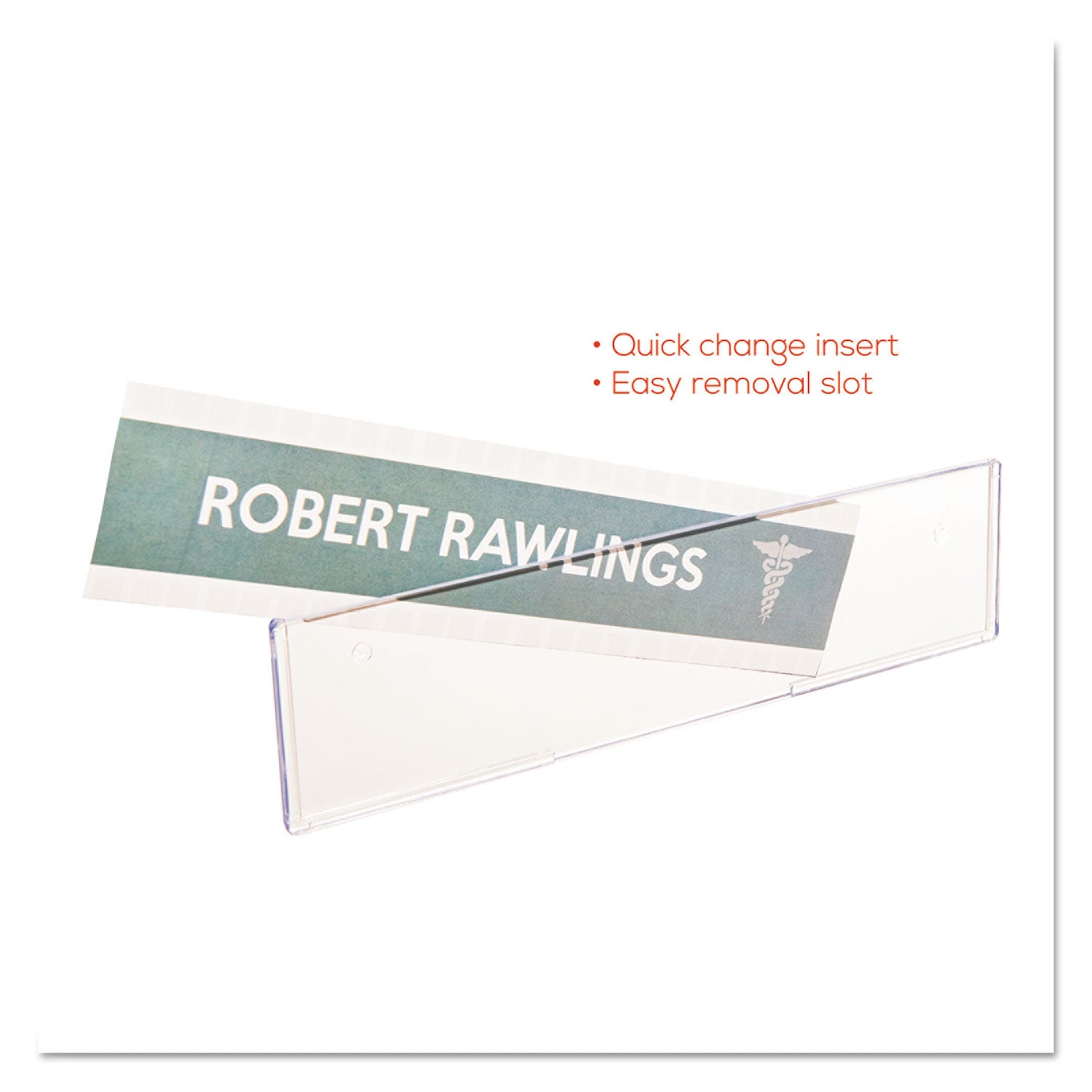 8.5" Width x 2" Height - Rectangular Shape - Wall Mountable - Insertable, Magnetic - Plastic - Clear, Clear - 1 Each