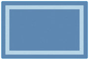 Simple Border - 6ft X 9ft - Rectangle - Blue