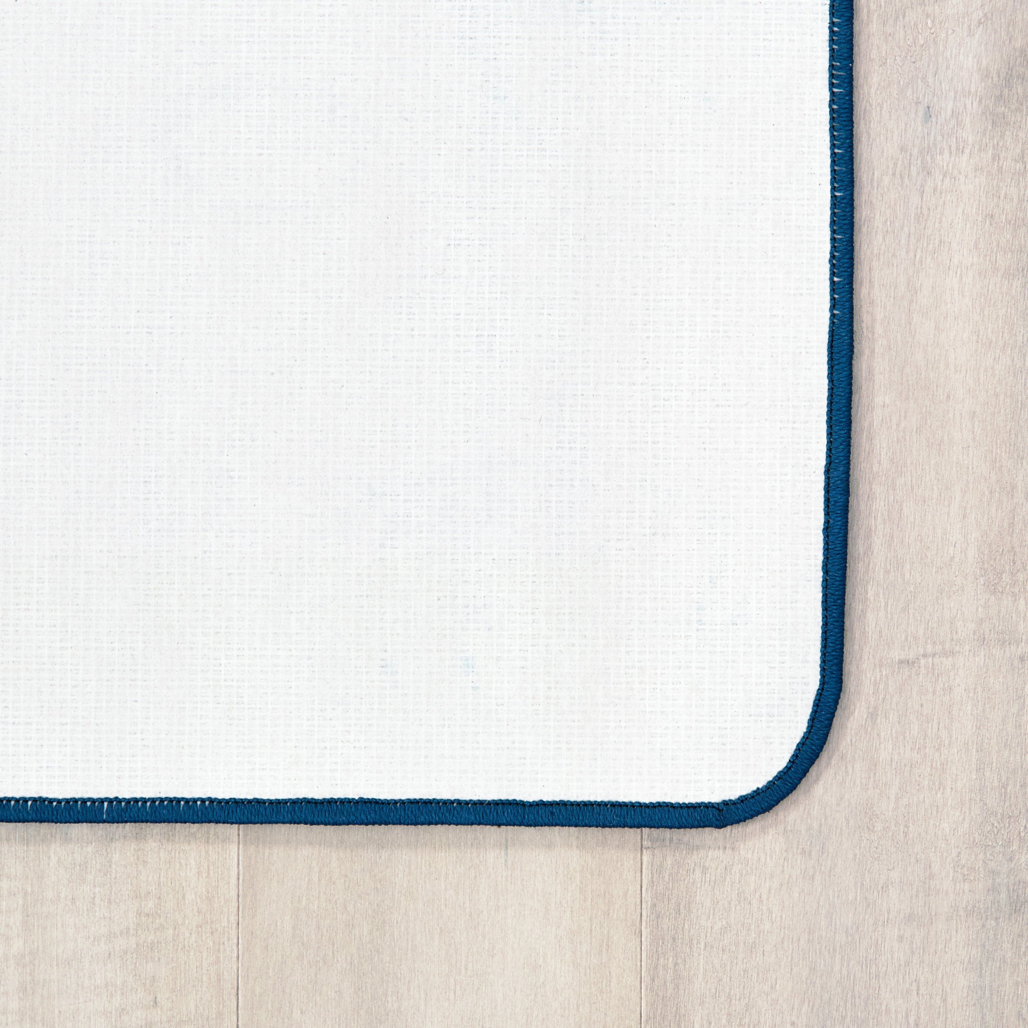Simple Border - 6ft X 9ft - Rectangle - Blue
