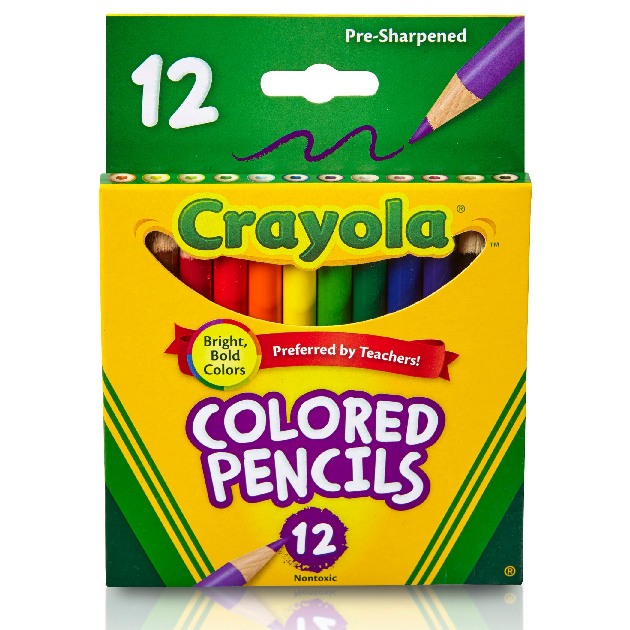 Short Colored Pencils, Pack of 12
