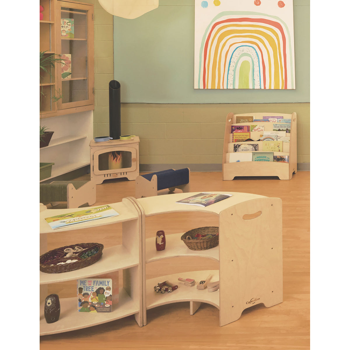 1 LV 45 DEGREE CURVED CORNER SHELF