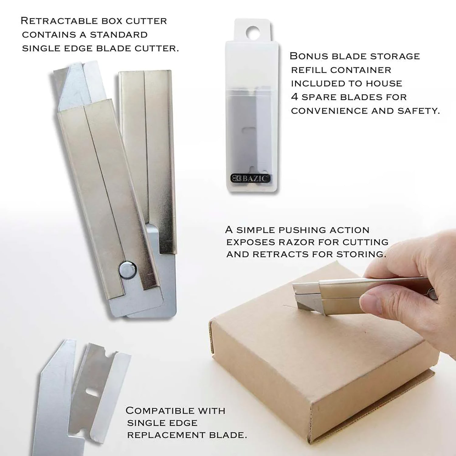 Carton Cutters with 4 Replacement Blades