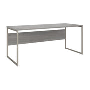 Bush Business Furniture Hybrid 72W x 30D Computer Table Desk with Metal Legs in Platinum Gray - 71.02" Width x 29.37" Depth x 29.91" Height