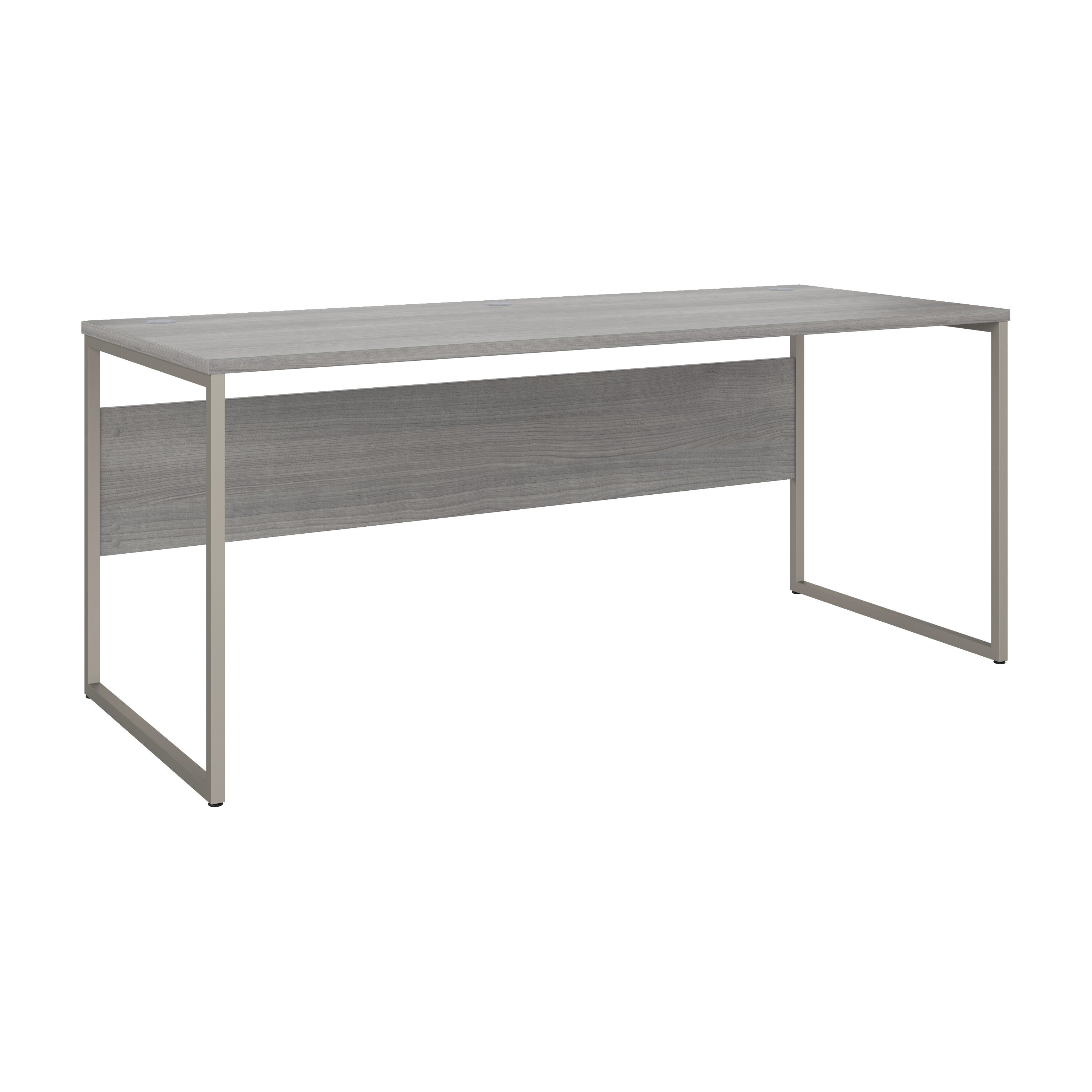 Bush Business Furniture Hybrid 72W x 30D Computer Table Desk with Metal Legs in Platinum Gray - 71.02" Width x 29.37" Depth x 29.91" Height