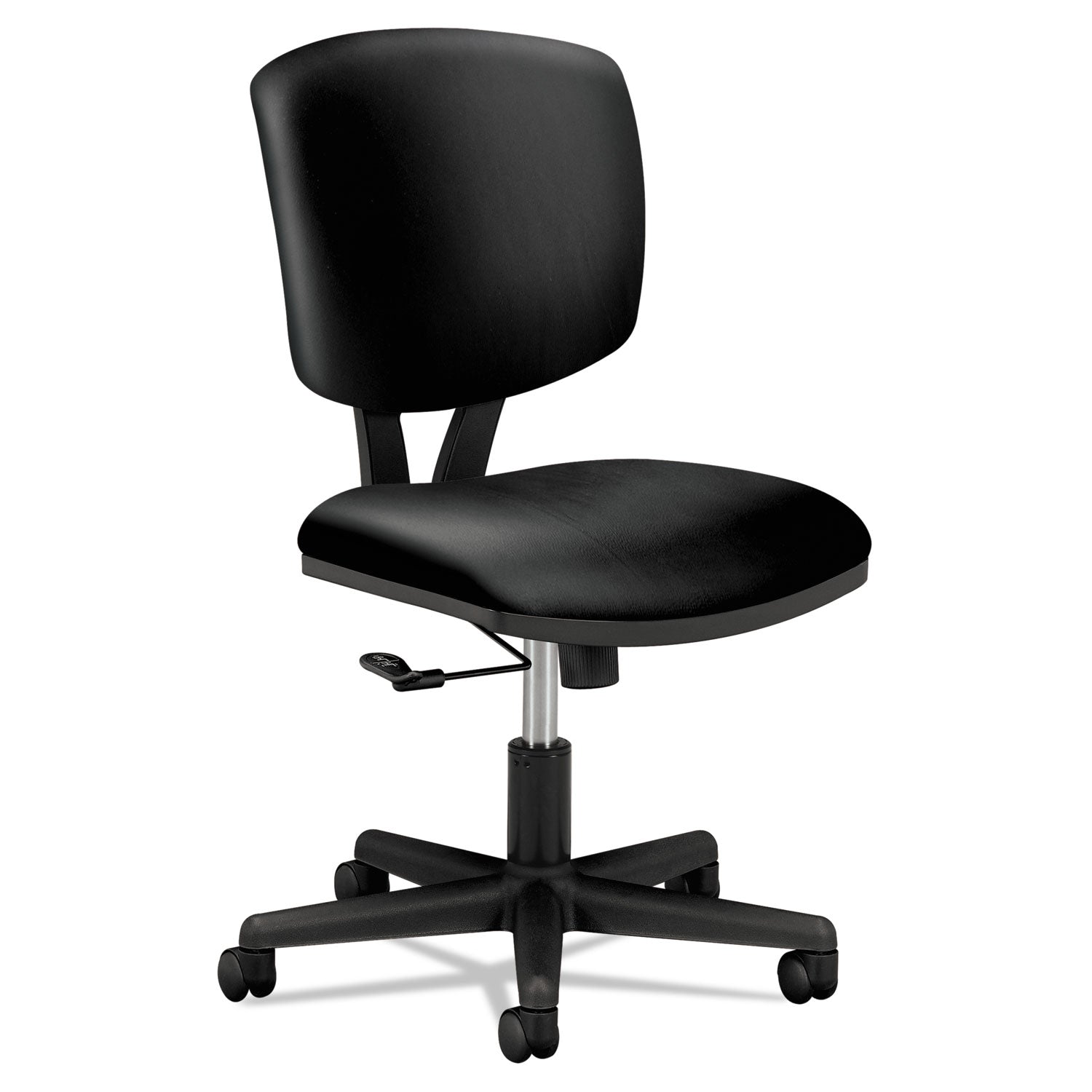 Black Seat Color - Bonded Leather Seat Material - Black Back Color - Bonded Leather Back Material - Black Frame Color - Low Back - 5-star Base - Black - 1 Each