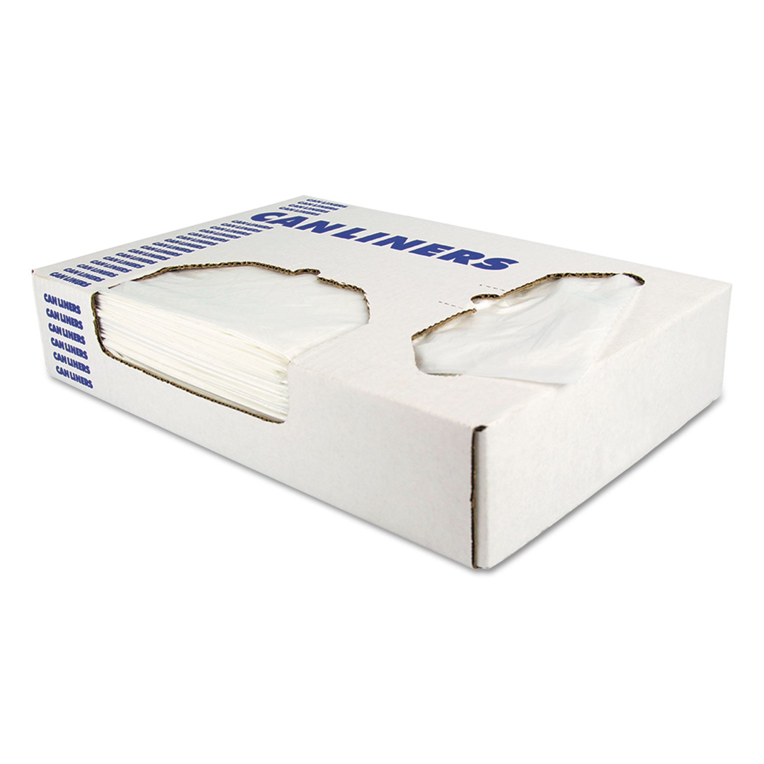 Heritage AccuFit .9mil Clear Can Liners, 23 gal, 55 lb Capacity, 45" x 28", 25/Roll, 8 Carton