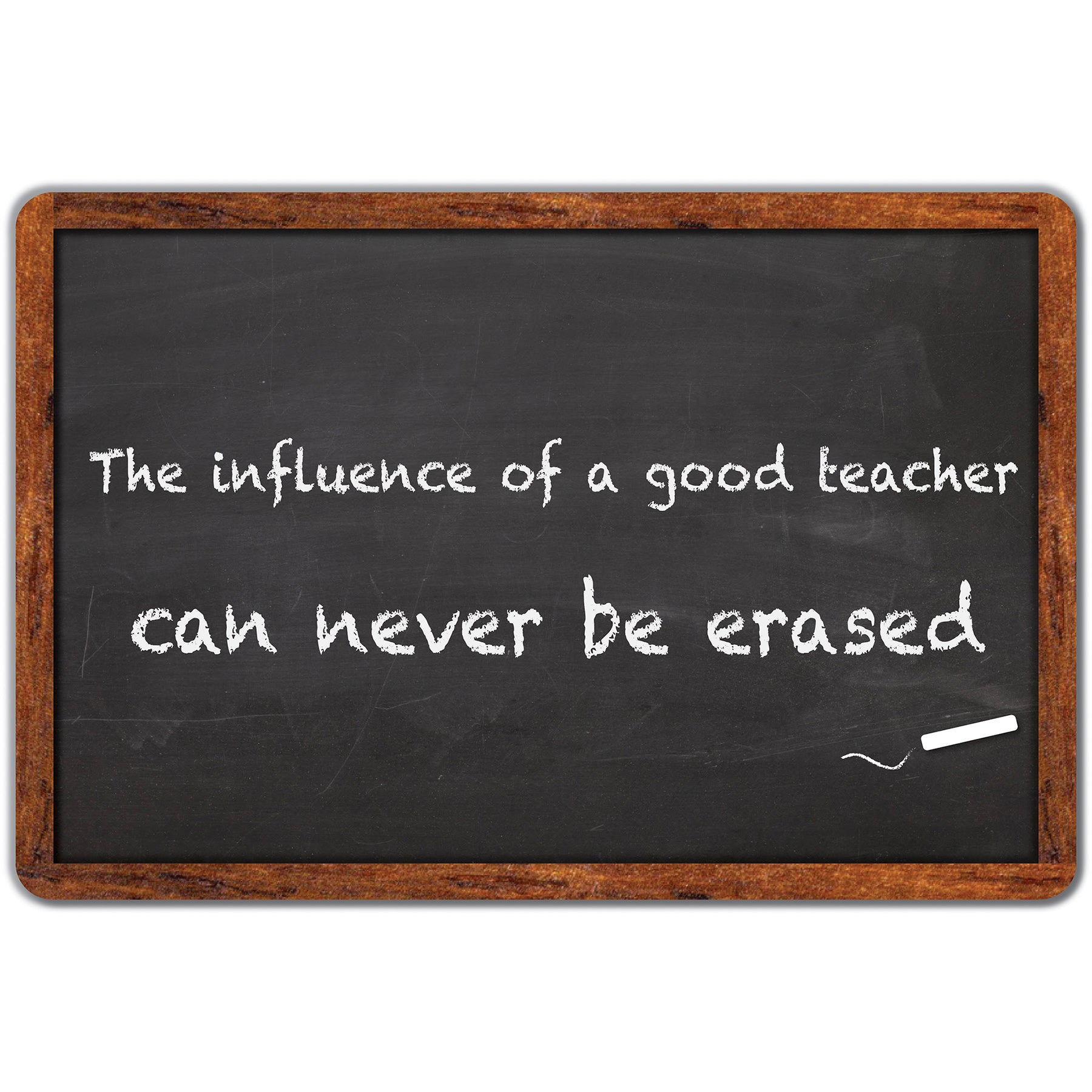 The Original Fun Mat® Computer Mouse Pad, 11.75x8 in, Teacher Inspiration, The Influence of a Good Teacher Can Never Be Erased, Chalkboard Pattern