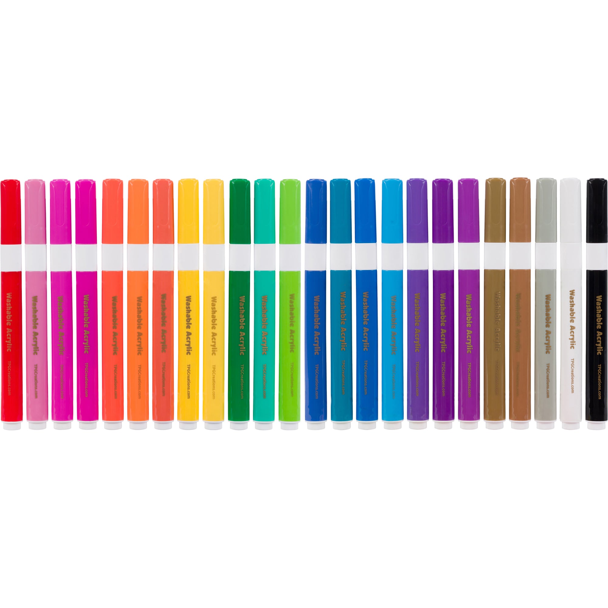 Washable Acrylic Markers, Assorted, 24 Pack