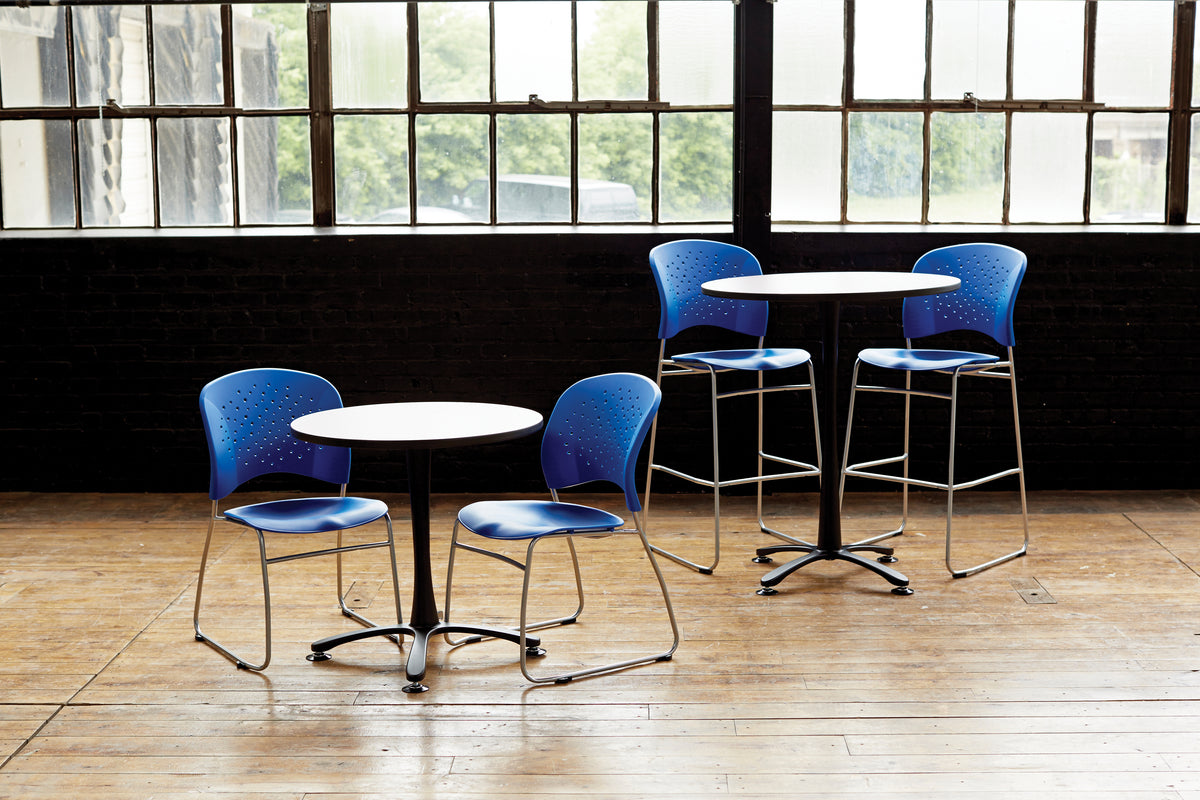 Reve Sled Chair Rd Back Blu 2E