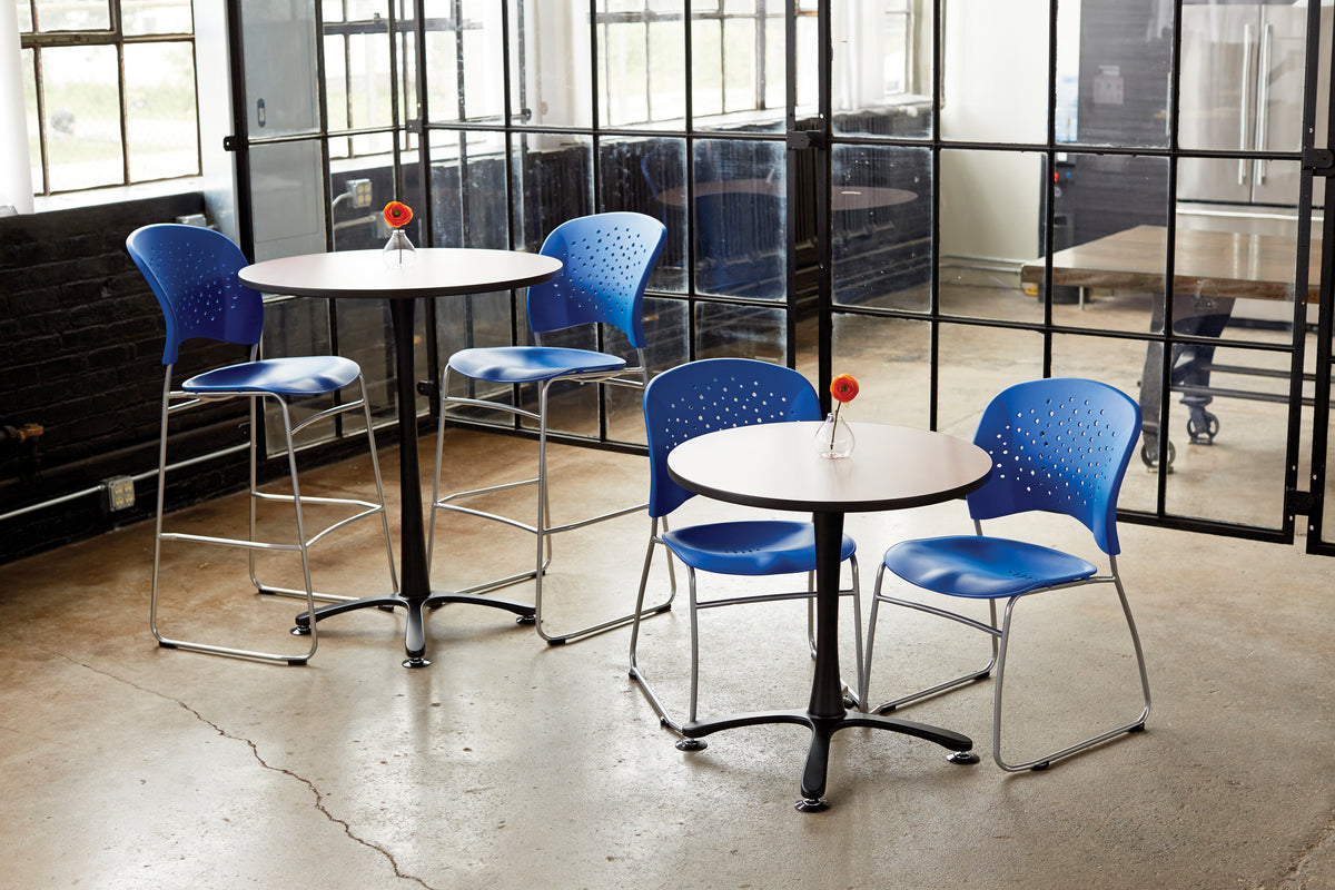 Reve Sled Chair Rd Back Blu 2E
