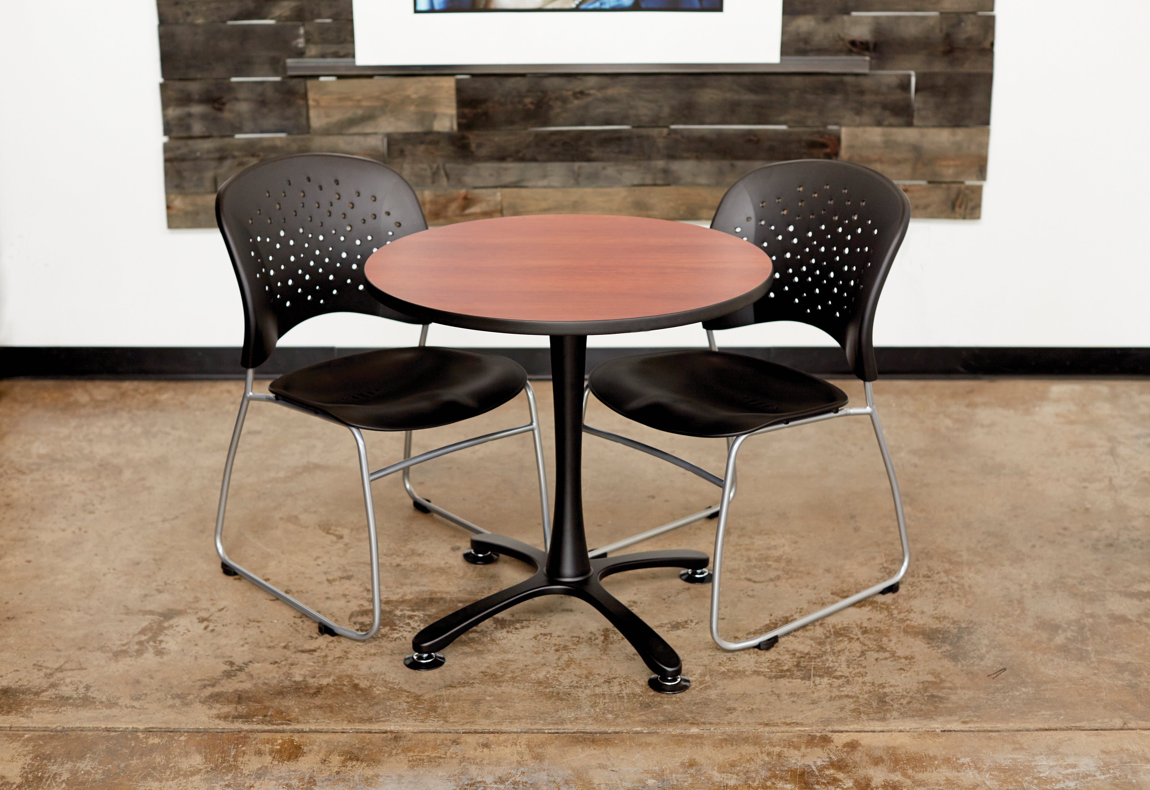 Reve Sled Chair Rd Back Blk 2E