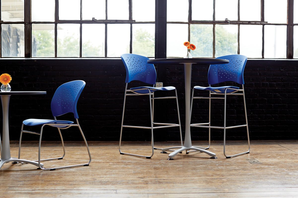 Reve Sled Chair Rd Back Blu 2E