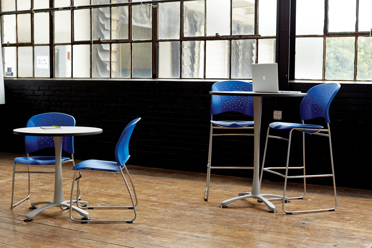 Reve Sled Chair Rd Back Blu 2E