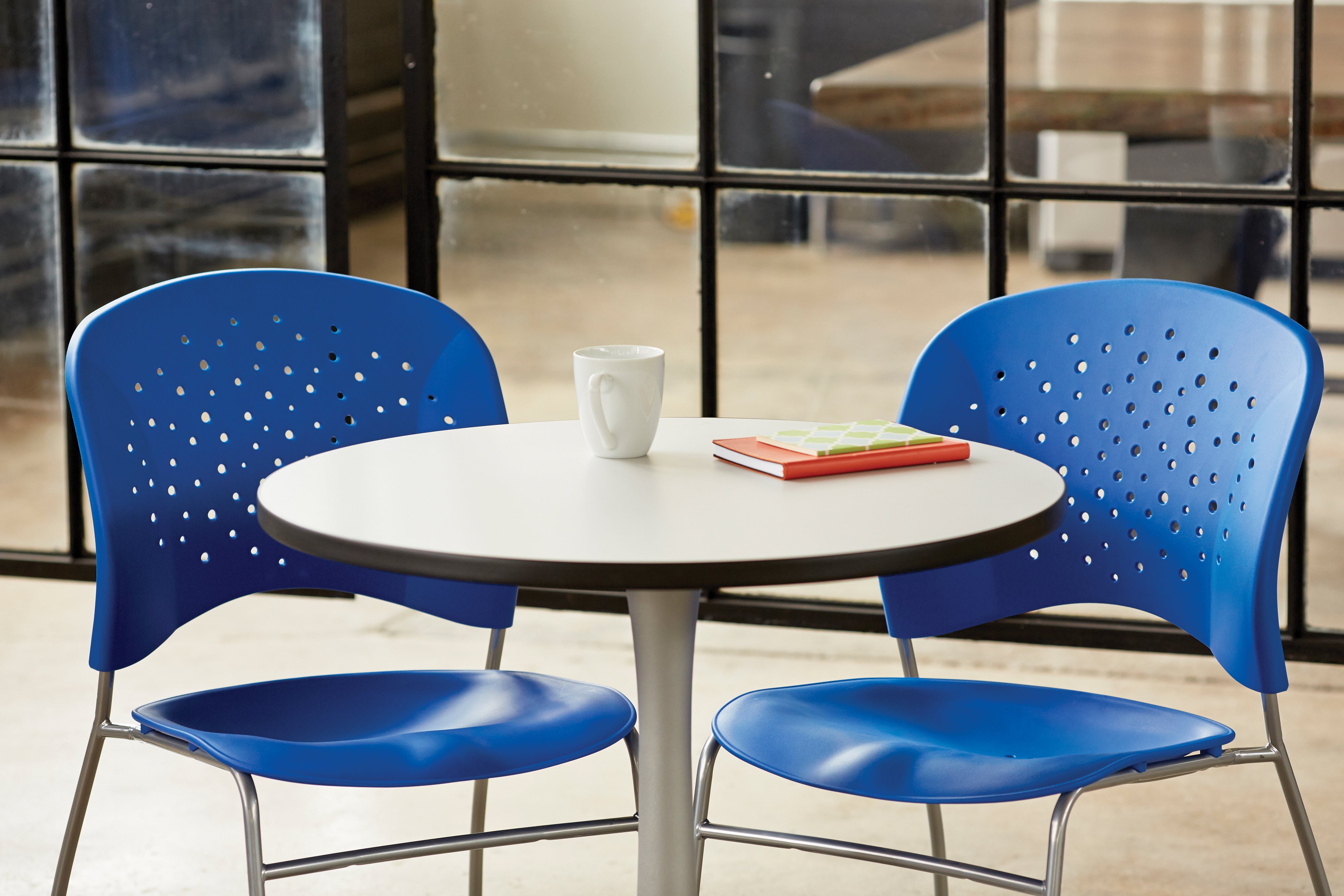 Reve Sled Chair Rd Back Blu 2E