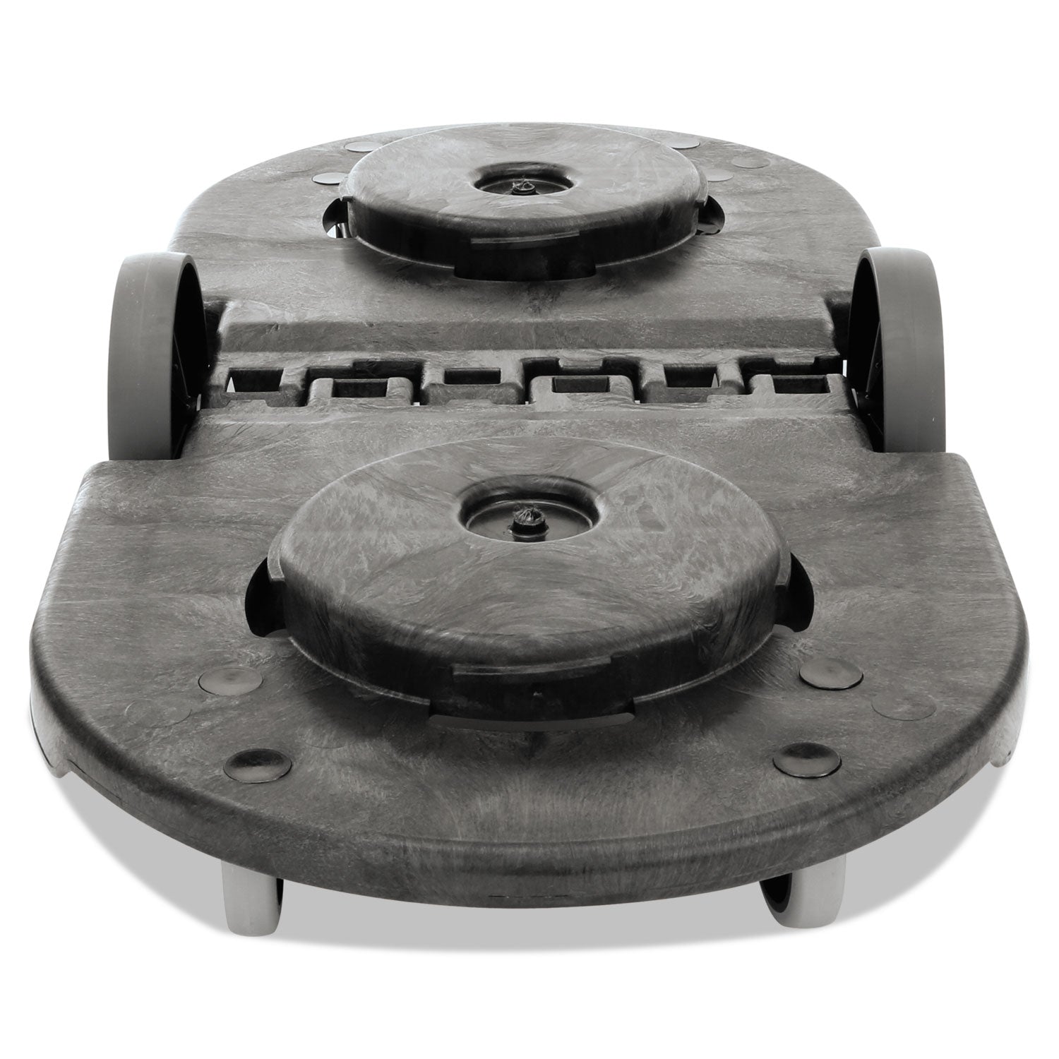 BRUTE Tandem Dolly, Two-Container, 300 lb Capacity, 20.25w x 45d x 8h, Black