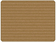 KIDSoft Subtle Stripes Tonal Solid Rug  - 4ft x 6ft - Rectangle - Brown Tan