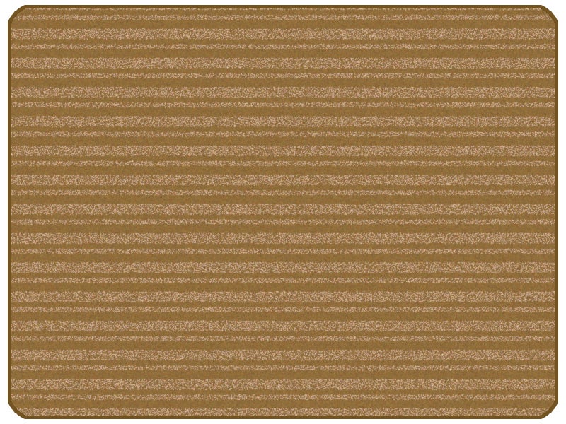 KIDSoft Subtle Stripes Tonal Solid Rug 6ft X 9ft - Rectangle - Brown Tan