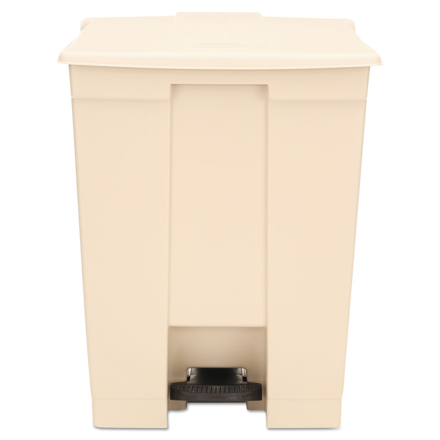 Rubbermaid Commercial Mobile Step-On Container, 18 Gallon, Rectangular, Fire-Safe, Puncture Resistant, Heavy Duty, Pedal Control, Plastic, Beige, 1 Each