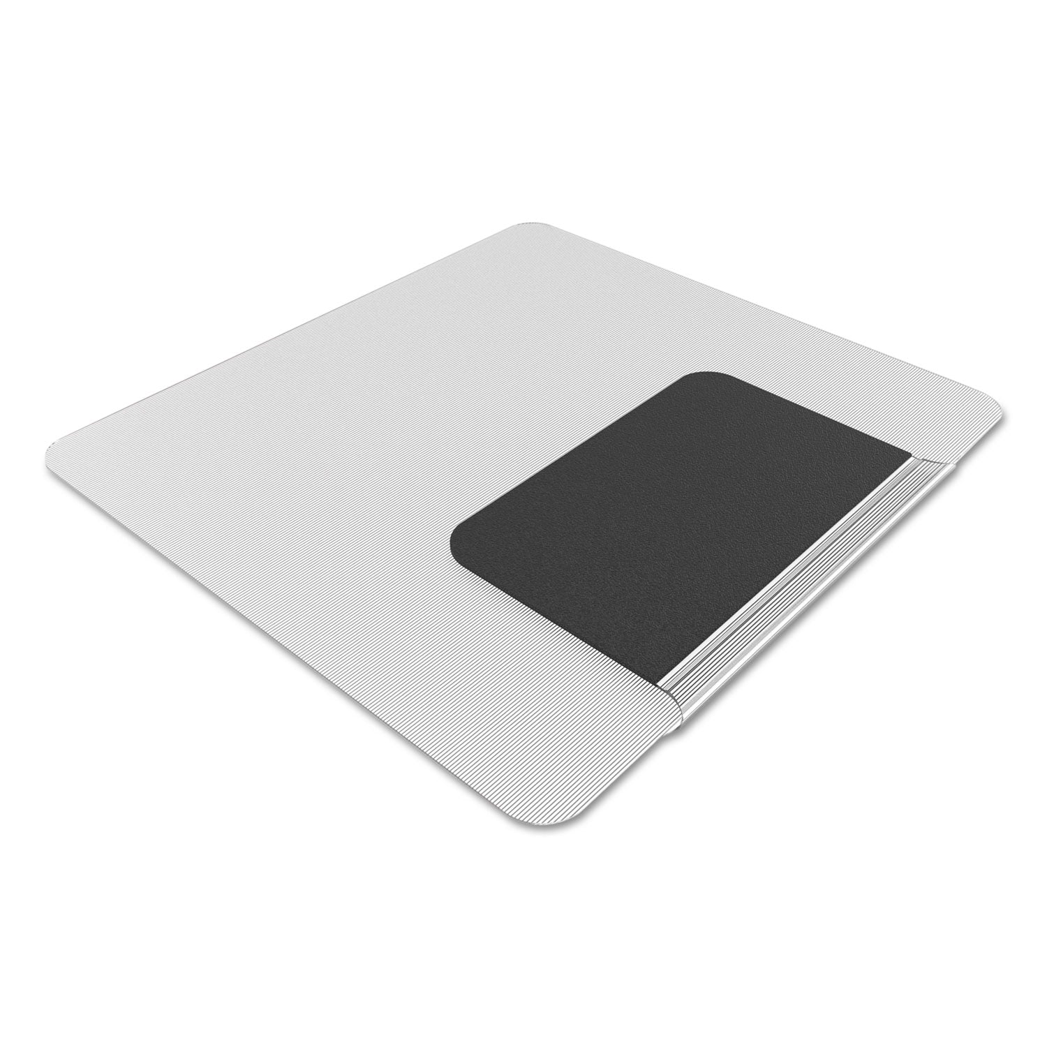 ES ROBBINS Sit or Stand Mat with Lip - Hard Floor36" Width - Lip Size 18" Length x 20" Width - Rectangular - Vinyl, Foam - Clear - 1 Each