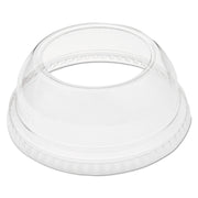 Open-Top Dome Lid, With 1.9" dia Hole, Fits 9 oz to 22 oz Cold Cups, Plastic, Clear, 1,000/Carton