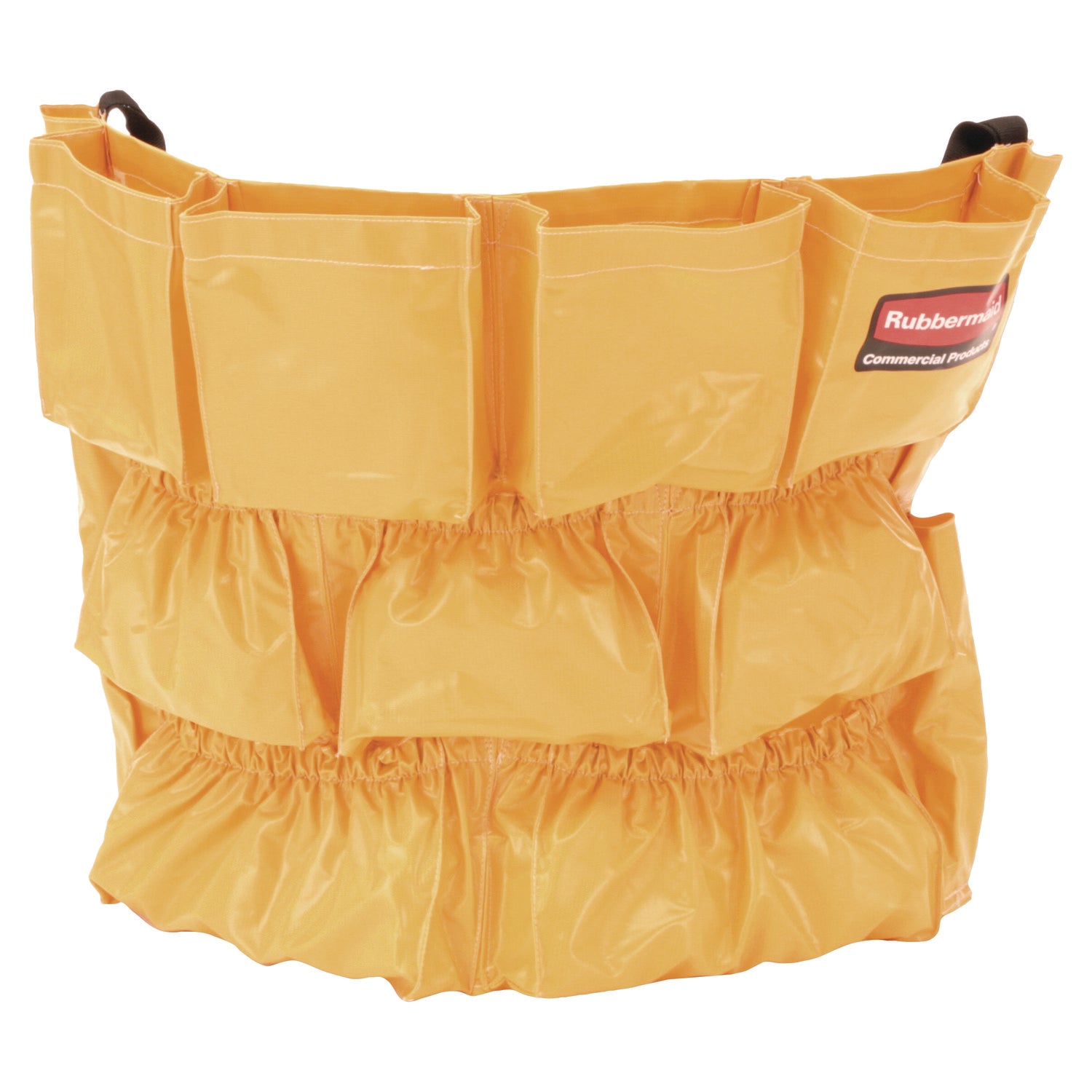 Rubbermaid Commercial Brute Utility Container Caddy Bag - - 12 Pocket(s) - 20.50" Height x 20" Depth - Yellow - Nylon - 1 Each