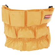 Rubbermaid Commercial Brute Utility Container Caddy Bag - - 12 Pocket(s) - 20.50" Height x 20" Depth - Yellow - Nylon - 1 Each