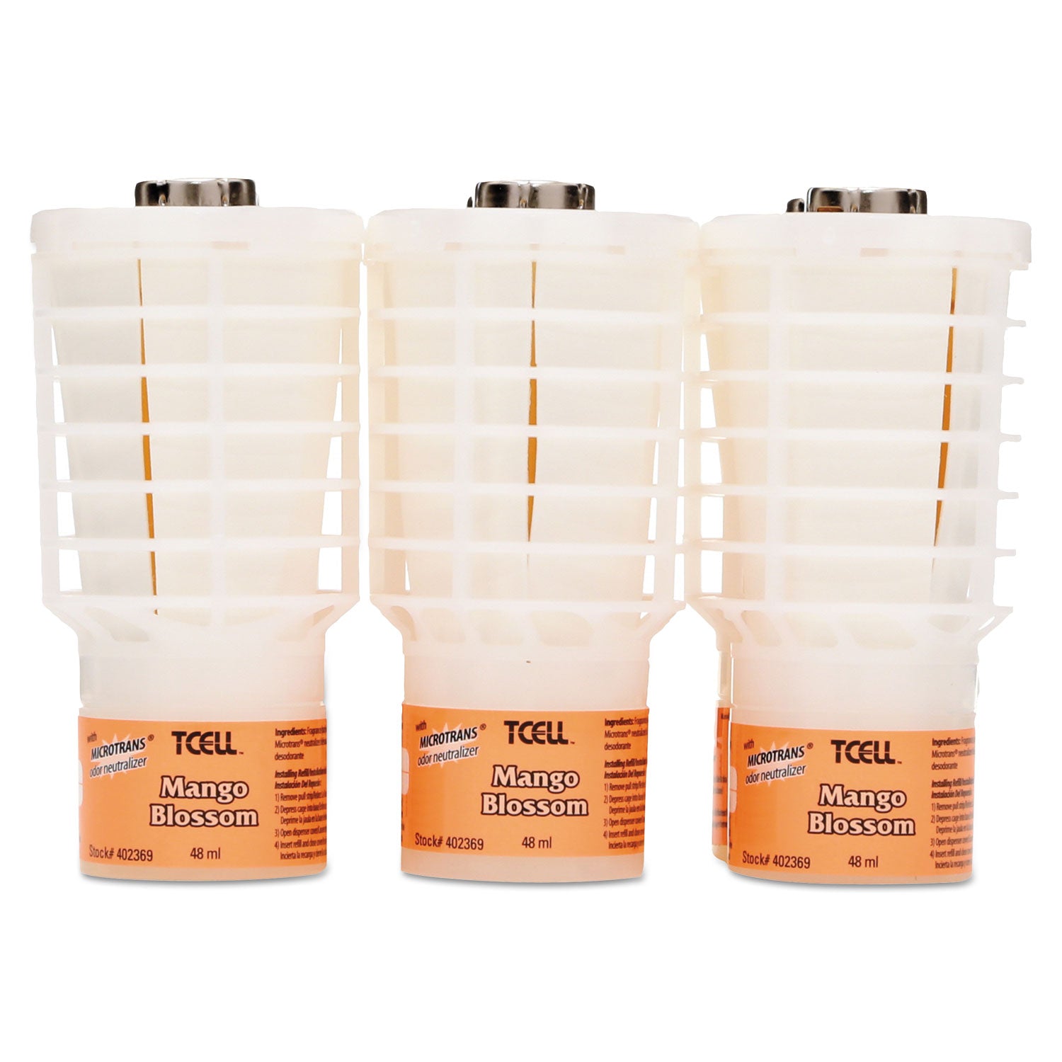 Rubbermaid Commercial TCell Odor Control Dispenser Refill - 6000 ft³ - Mango Blossom - 60 Day - Odor Neutralizer, VOC-free - 1 Each