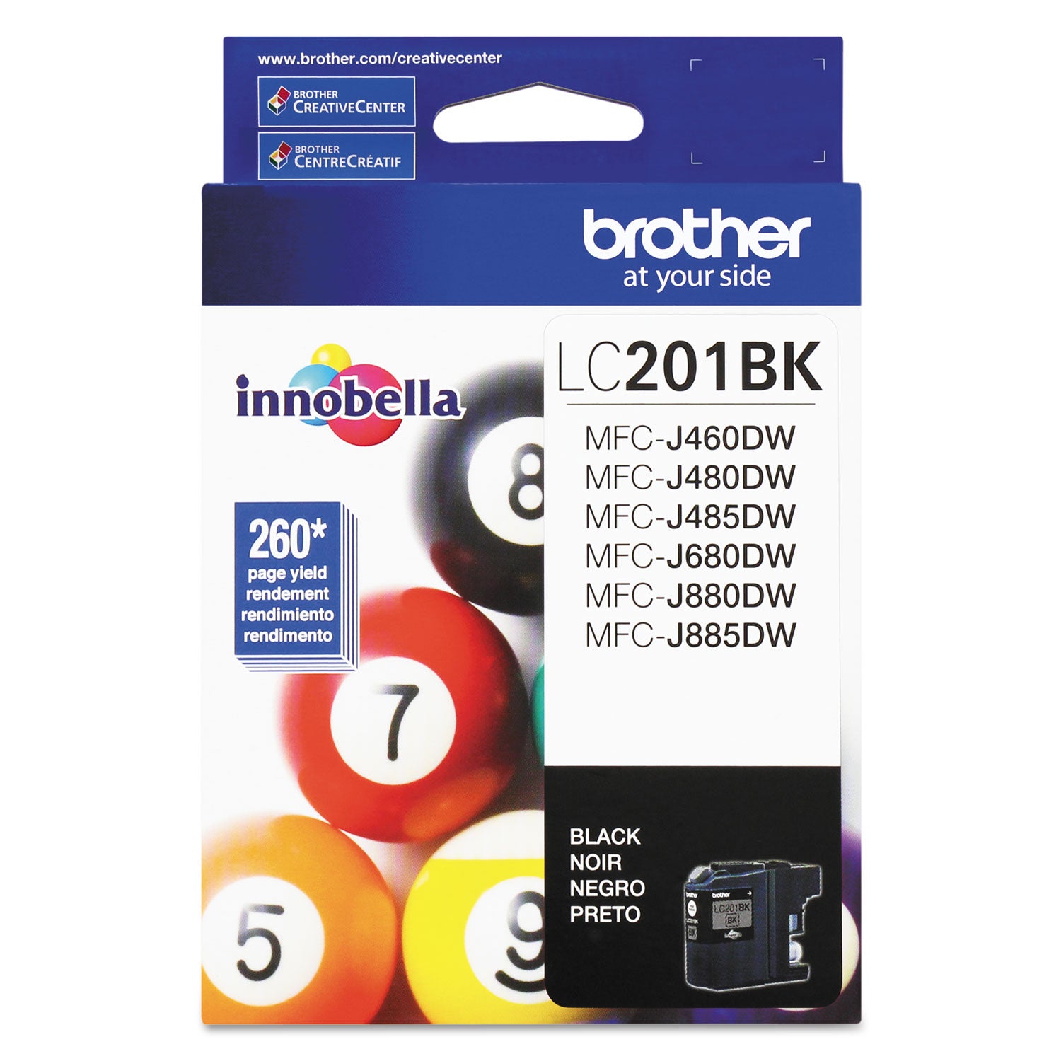 Brother Innobella LC201BK Original Standard Yield Inkjet Ink Cartridge - Black - 1 Each