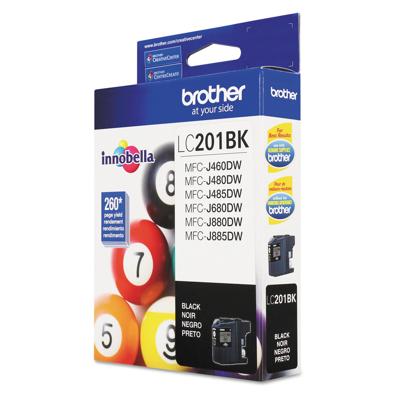 Brother Innobella LC201BK Original Standard Yield Inkjet Ink Cartridge - Black - 1 Each
