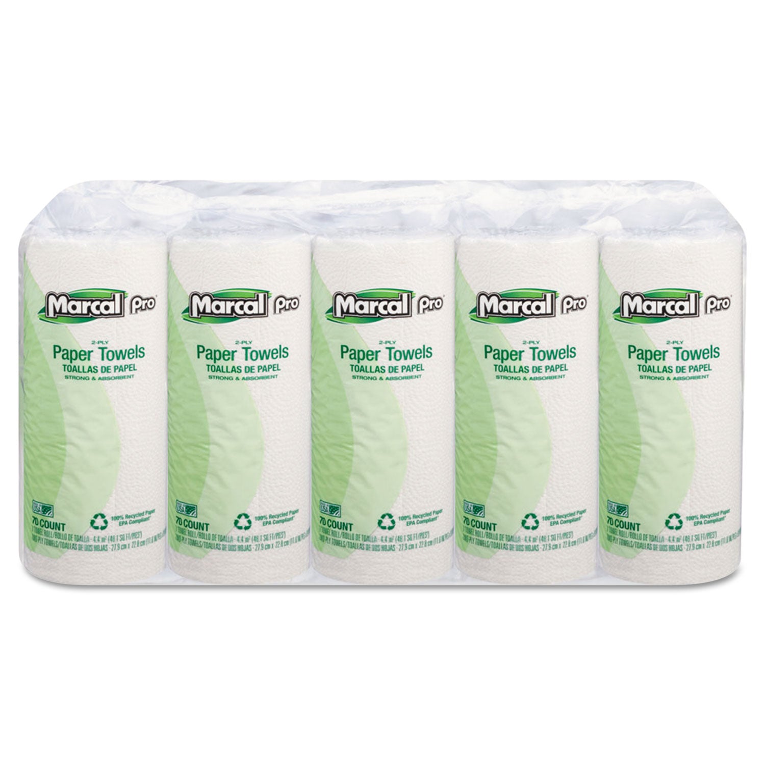 2 Ply - 70 Sheets/Roll - White - Paper - 15 / Carton