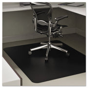 Deflecto Black EconoMat for Hard Floors - Hard Floor - 53" Length x 45" Width - Rectangular - Vinyl - Black - 1 Each