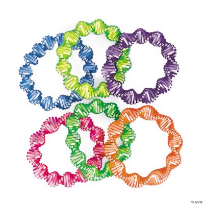 Neon Twist Coil Bracelets - 12 Pieces