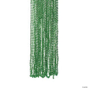 Green Metallic Beads Necklace - 48 Pieces
