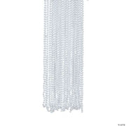 Glossy Finish White Beads Necklace - 48 Pieces