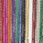 Metallic Bead Necklace Assortment - 48 Pieces